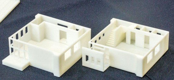 3Dプリンターで作成した建築模型