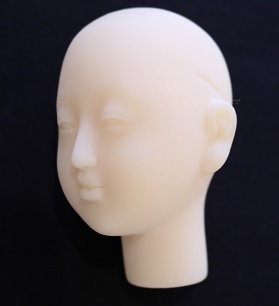 3Dプリンターで作成作成した雛人形の頭